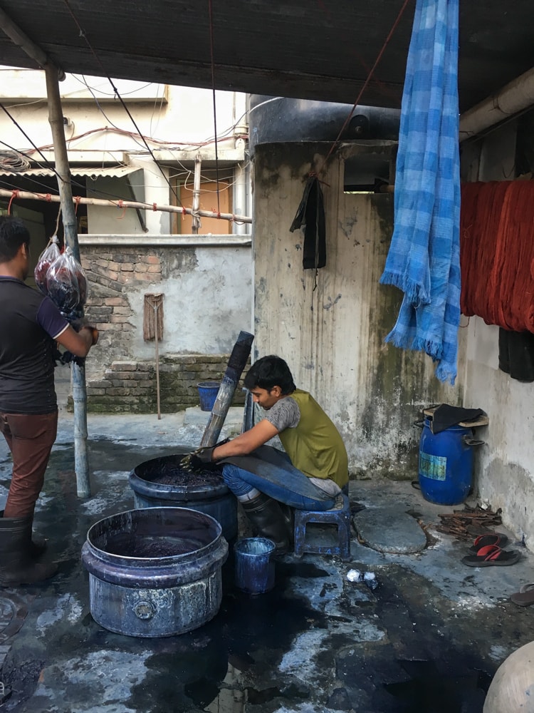 Indigo dyeing - Handmade Textiles Of Bangladesh