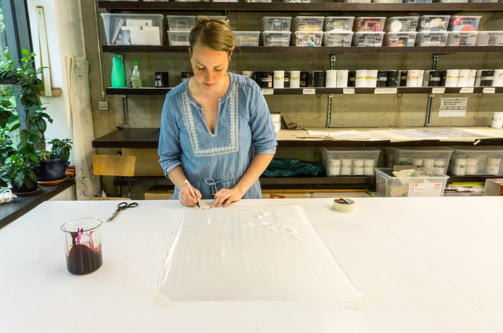 Organic Prints — Natural Dye Silk Screen Table