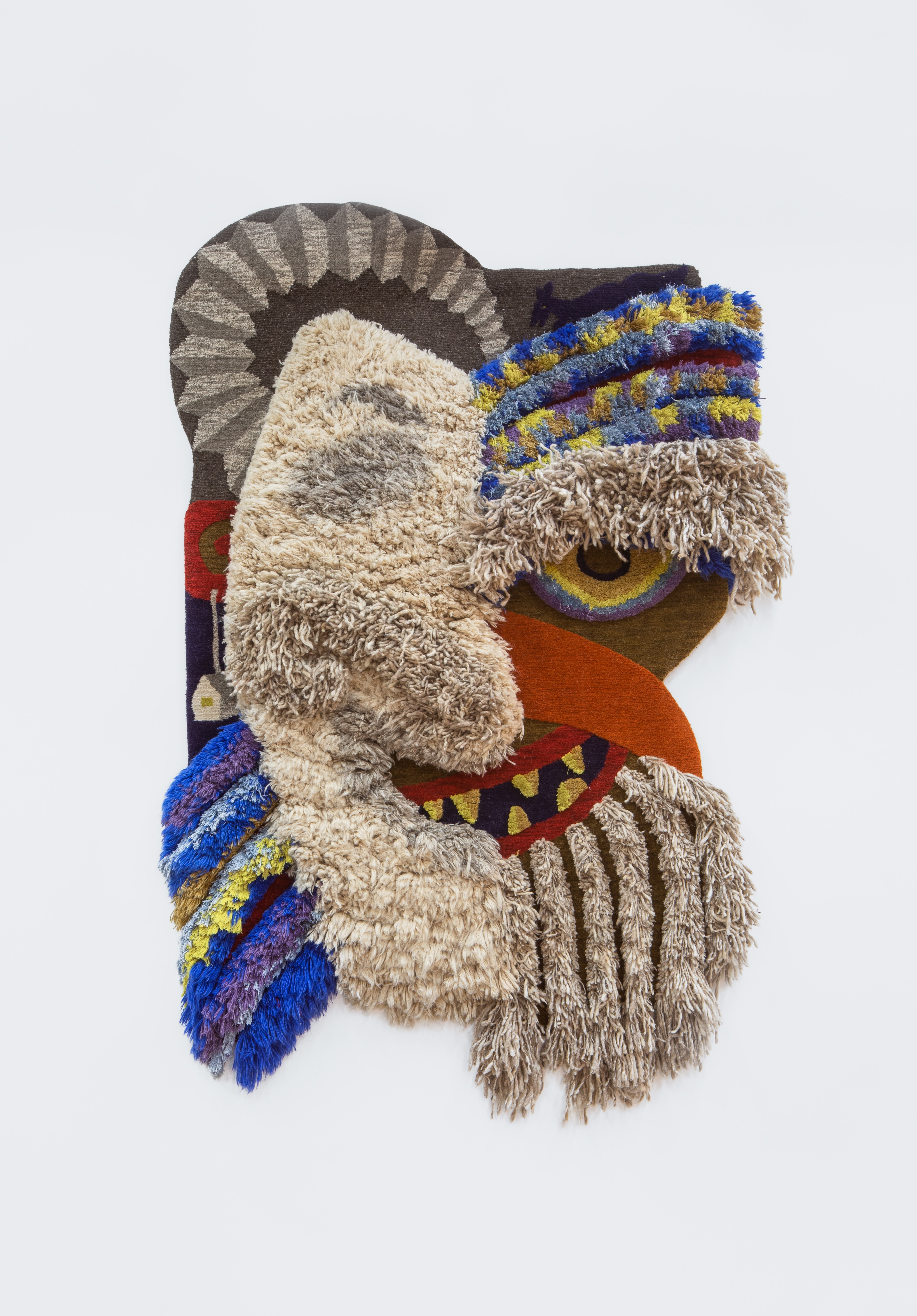 Christoph Hefti, Swiss Mask, 2019 Wool & Silk 168 x 115 cm Maniera Gallery (Brussels) Private collection (Photo: Jeroen Verrecht)