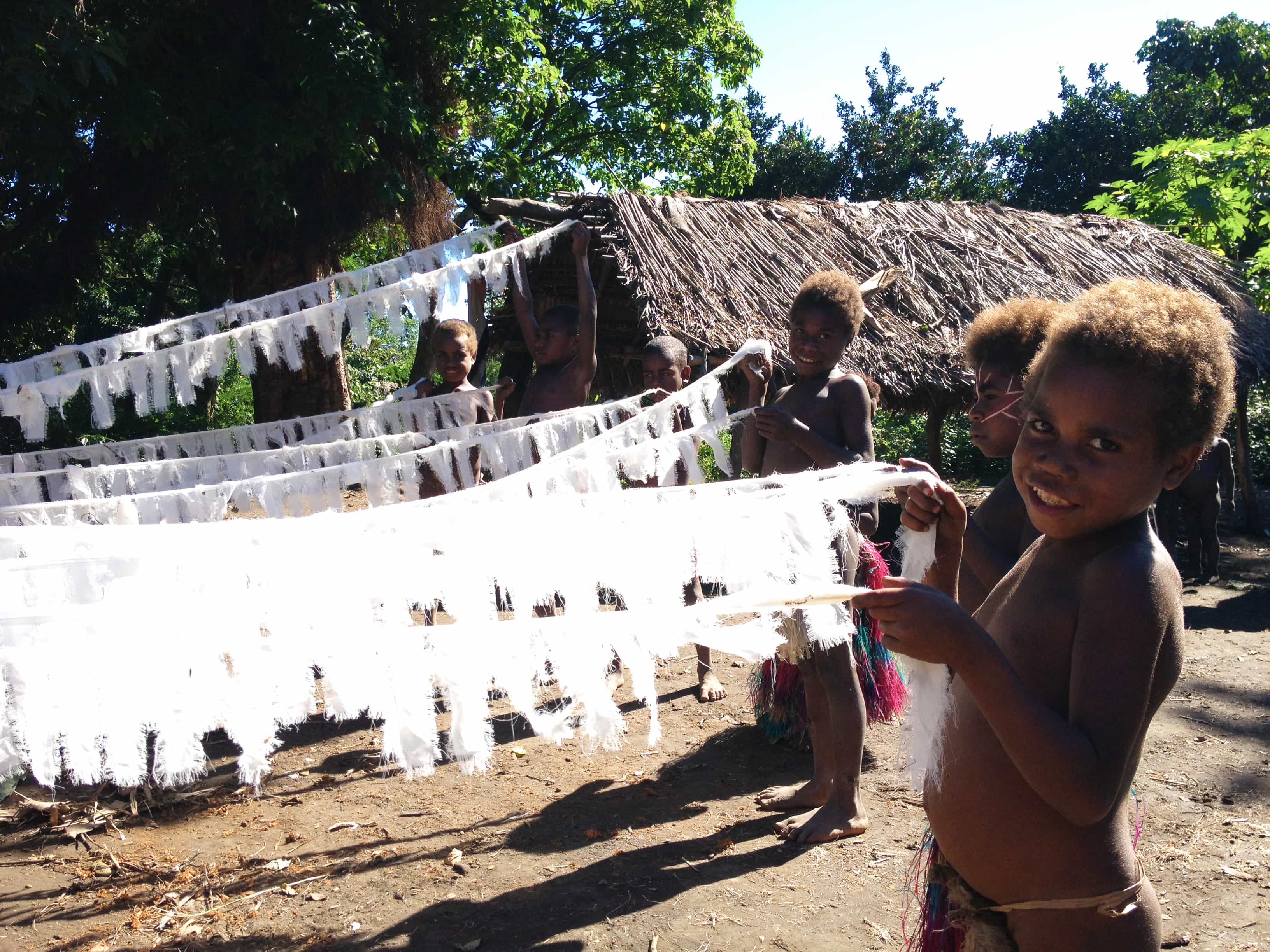 The people of Vanuatu with Tiago Valente's textiles