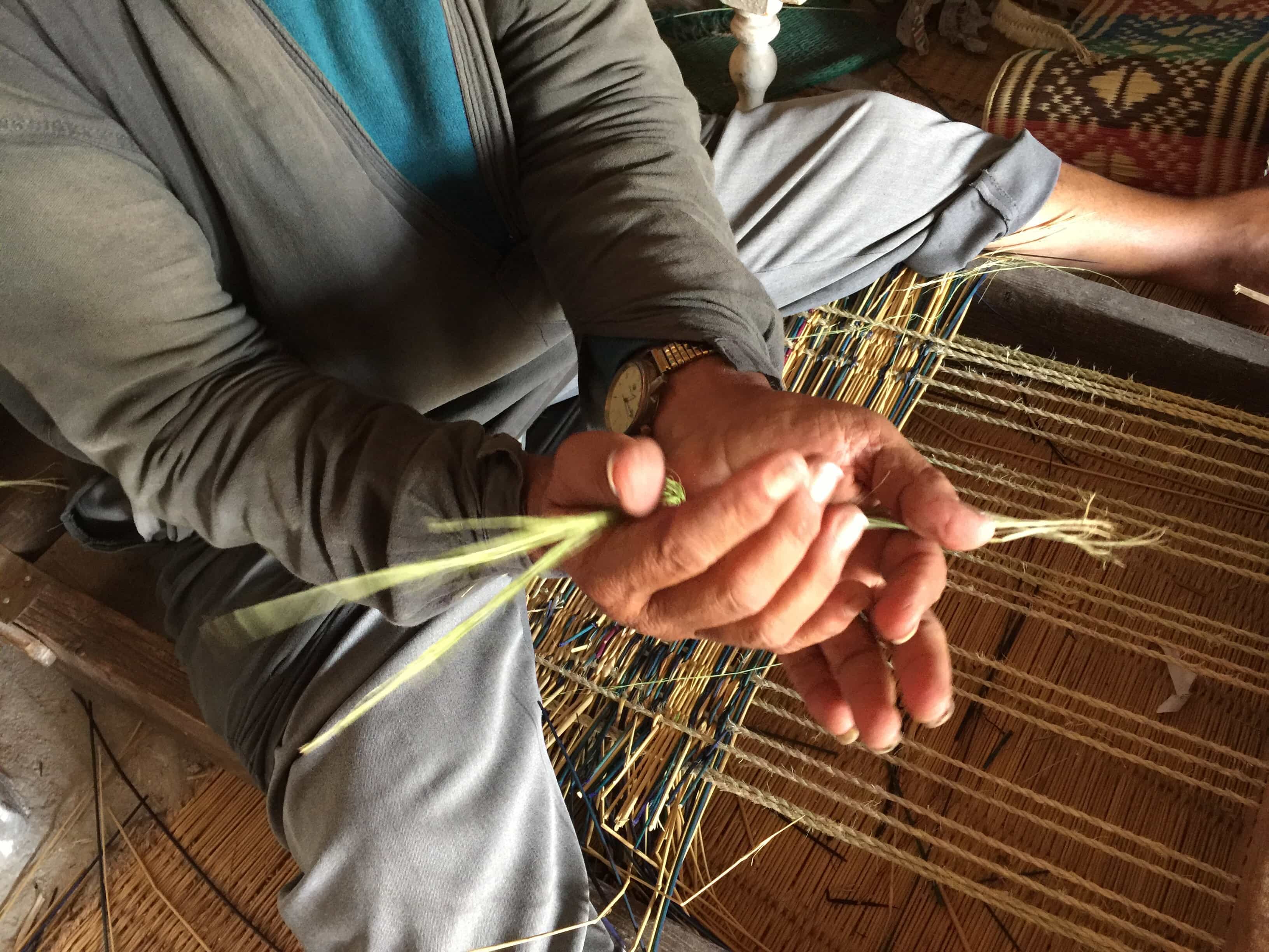 Tunisian Basketry — Weaving Detail