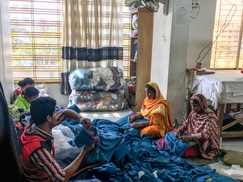 Fabrics at Uttara embroidery workshop - Handmade Textiles Of Bangladesh