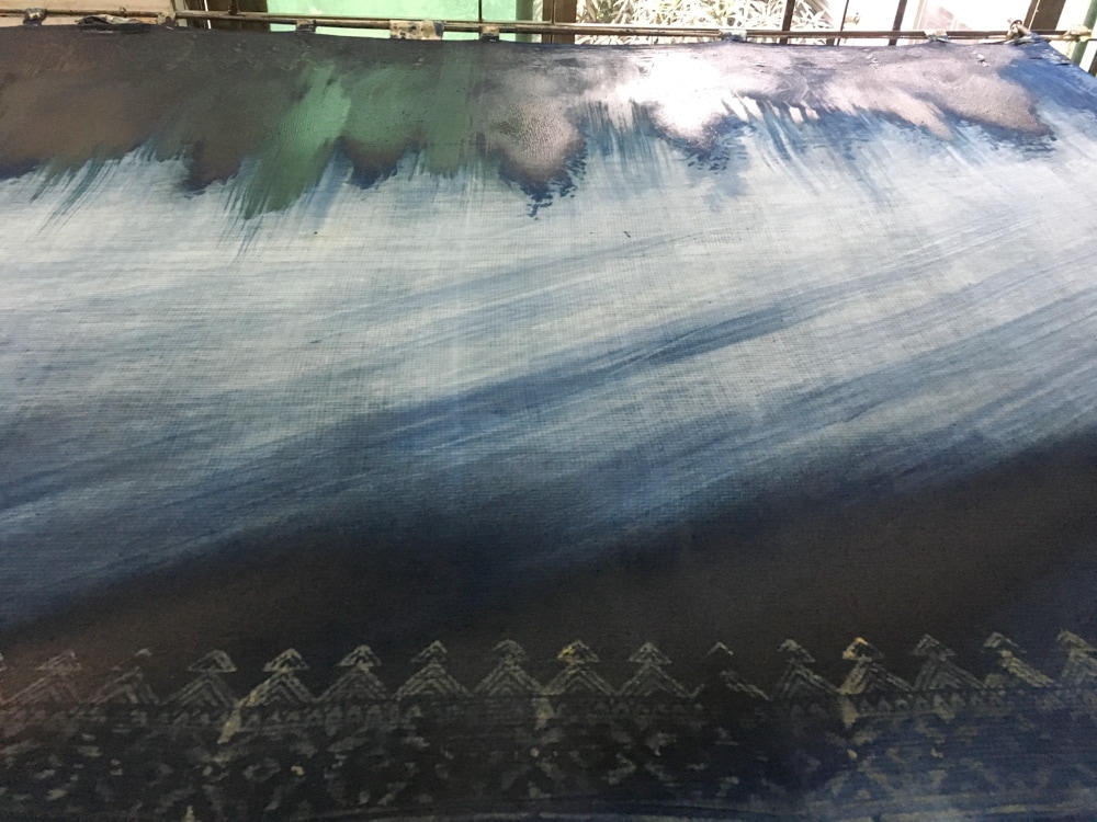Painted indigo at Aranya – Handmade Textiles of Bangladesh