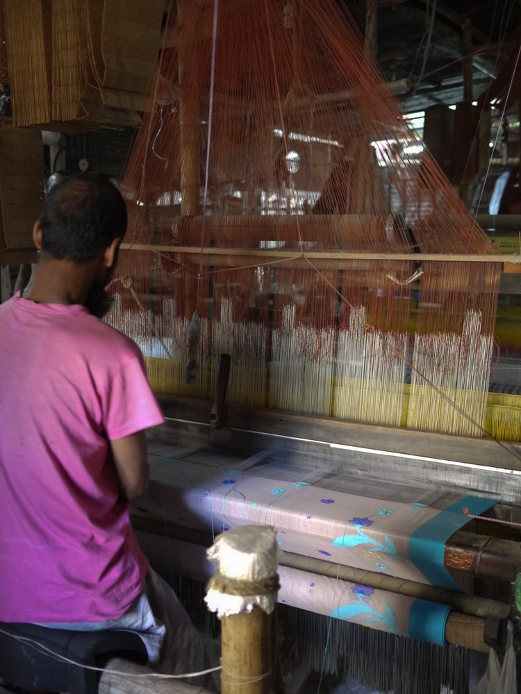 Loom detail inside Sirajganj Weaving factory – Handmade Textiles of Bangladesh