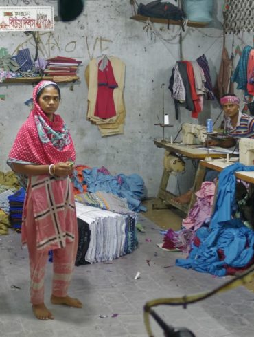 Interior of informal factory in Bangladesh