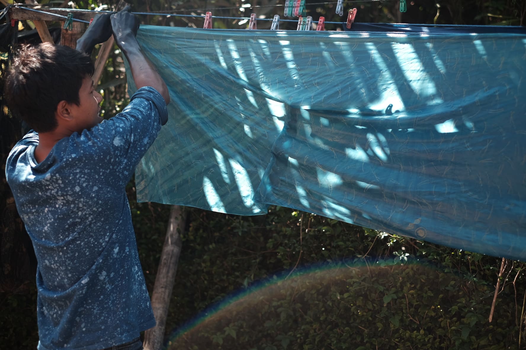 Indigo Dye Drying — Indonesian Batik