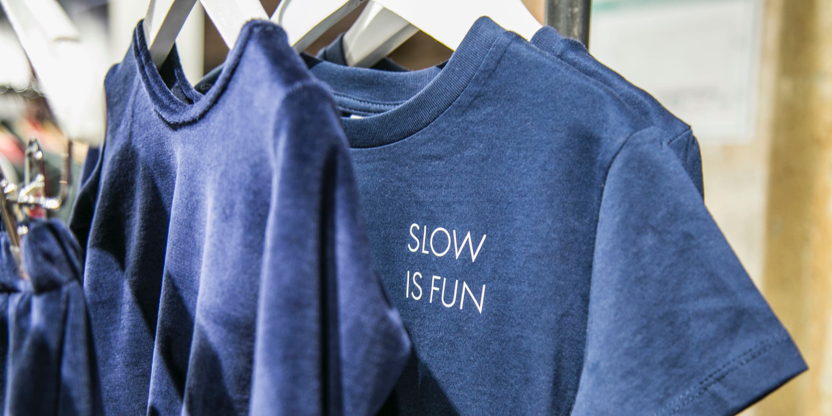 "Slow is Fun" T-Shirt at Greenshowroom BErlin