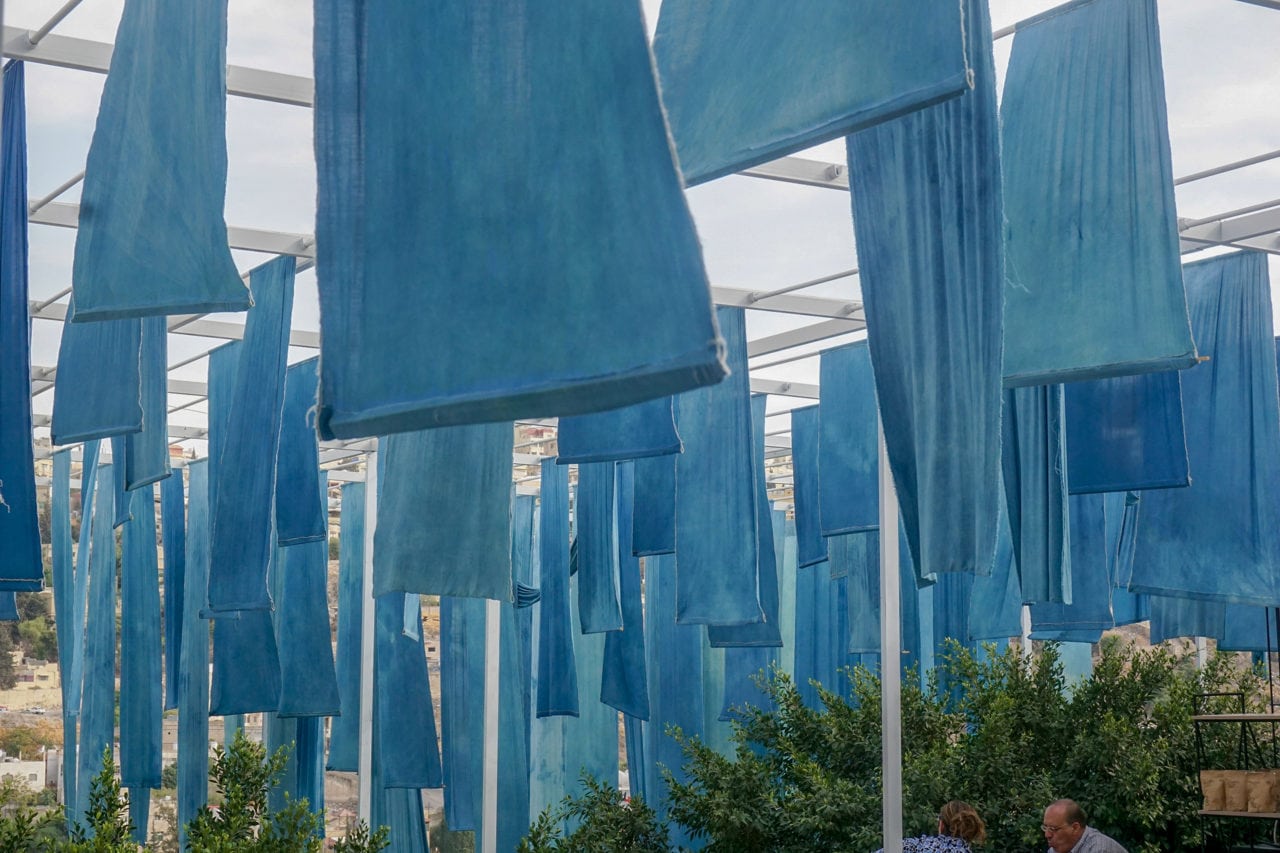 Indigo dyed banners by Safi Crafts (Photo: Laura Lin)